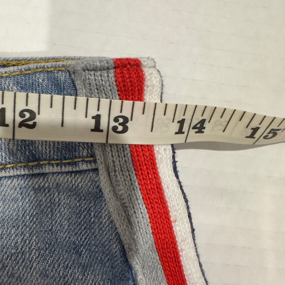 Flutter by Dance & Marvel Women Denim Mini Skirt Light Wash Side Stripe DMS1640B - Picture 2 of 7
